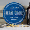 Man Cave Personalised Plaque - Blue